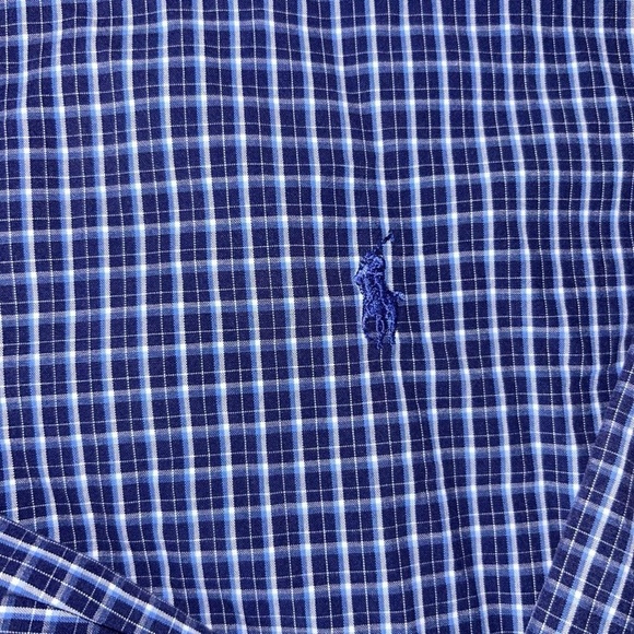 Ralph Lauren “Blake” Fit Men’s Button-Up Shirt | Navy & Blue Plaid | Size M - Picture 4 of 6